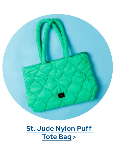 St. Jude Nylon Puff Tote Bag